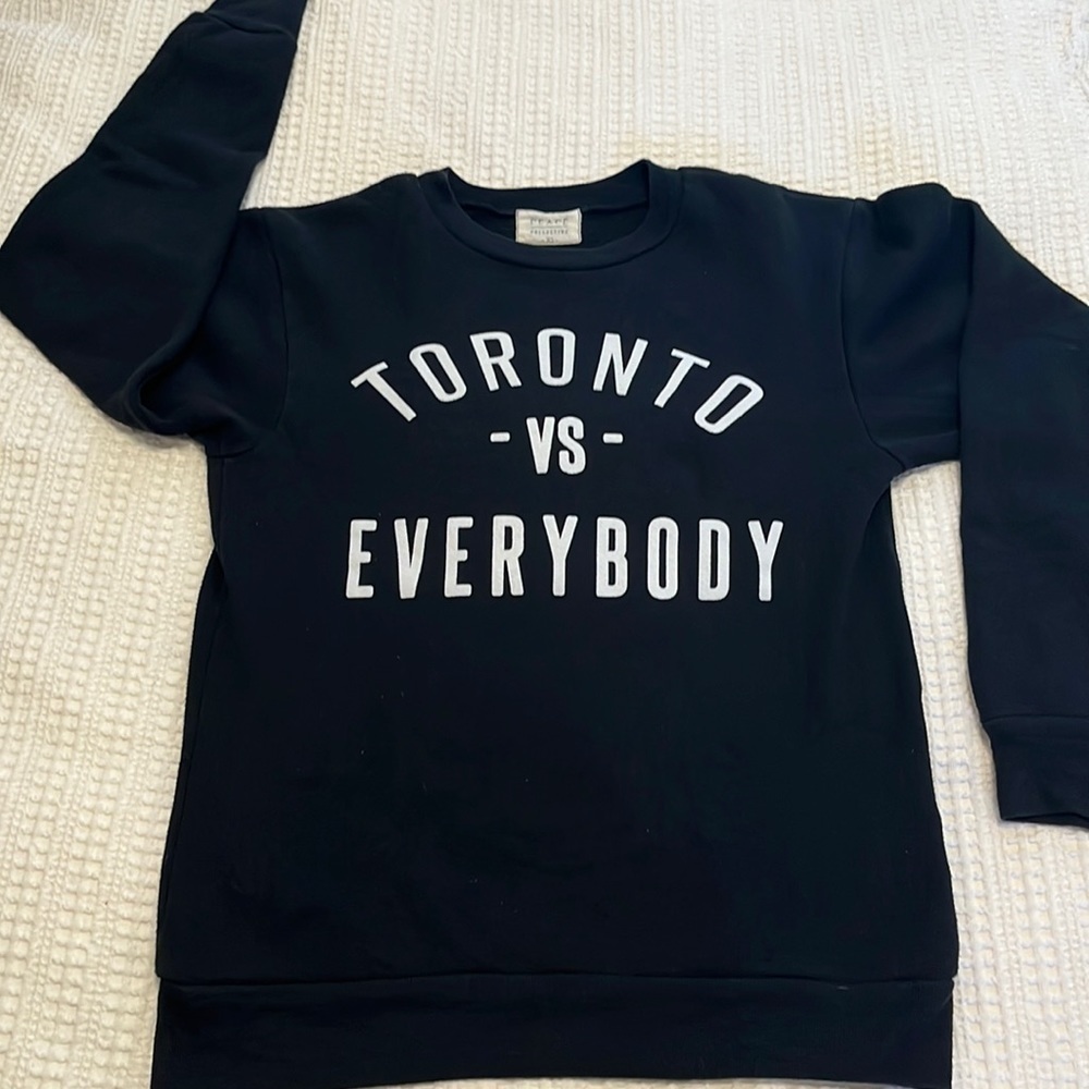 Peace Collective Toronto vs Everybody Black Crewneck Sweatshirt Size XS